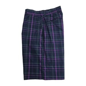 Callaway Mens Plaid Golf Shorts PURPLE Size 32 Flat Front MULTICOLOR